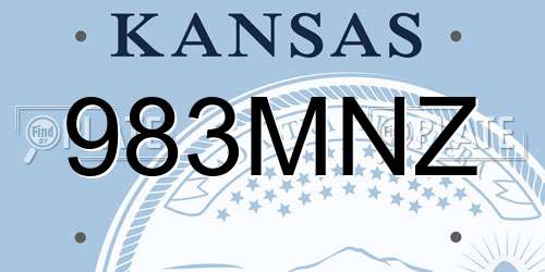 983MNZ Kansas License Plate