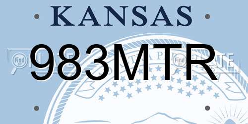 983MTR Kansas License Plate