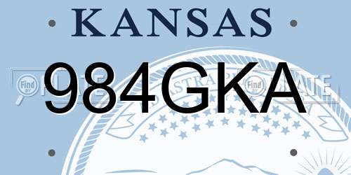984GKA Kansas License Plate