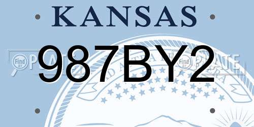 987BY2 Kansas License Plate