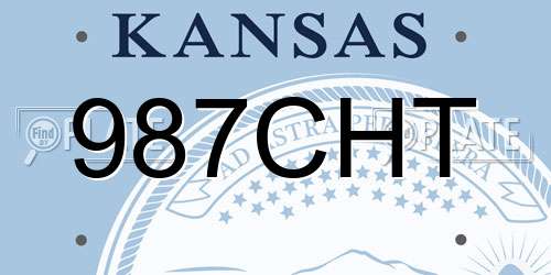 987CHT Kansas License Plate