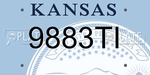 9883TI Kansas License Plate