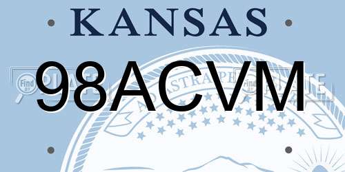 98ACVM Kansas License Plate