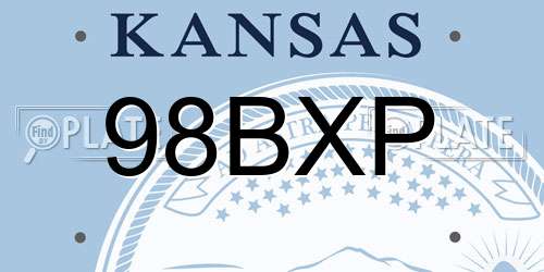 98BXP Kansas License Plate