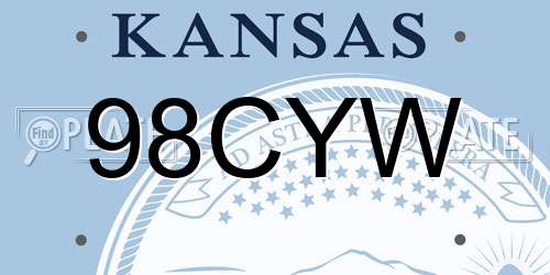 98CYW Kansas License Plate