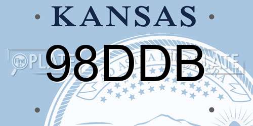 98DDB Kansas License Plate