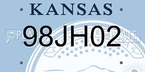 98JH02 Kansas License Plate