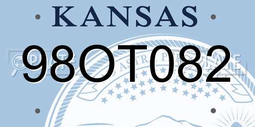 98OT082 Kansas License Plate