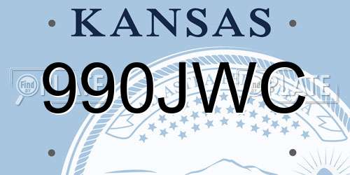 990JWC Kansas License Plate
