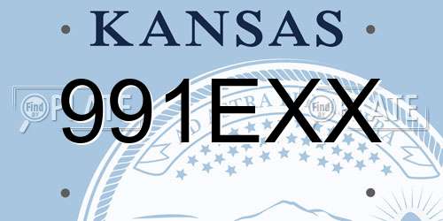 991EXX Kansas License Plate