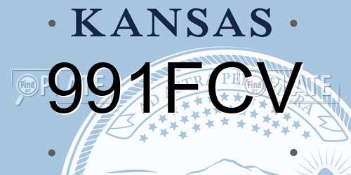 991FCV Kansas License Plate