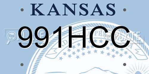 991HCC Kansas License Plate