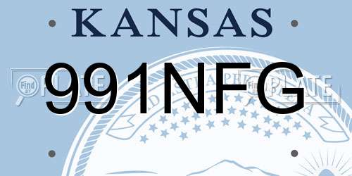 991NFG Kansas License Plate