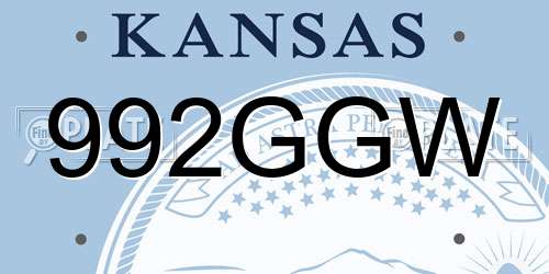 992GGW Kansas License Plate