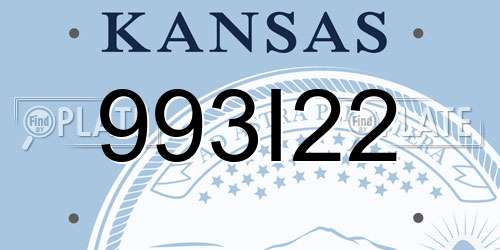 993I22 Kansas License Plate