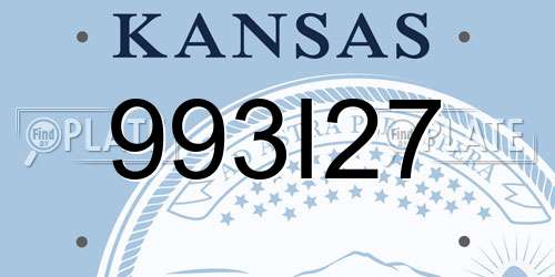 993I27 Kansas License Plate