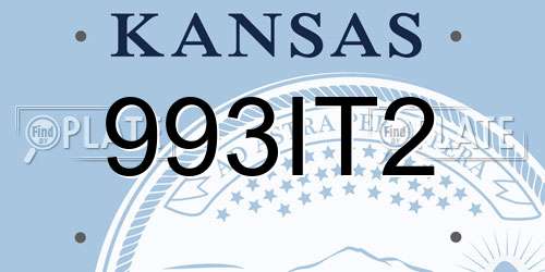 993IT2 Kansas License Plate