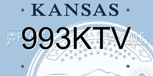 993KTV Kansas License Plate