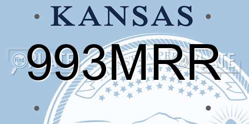 993MRR Kansas License Plate