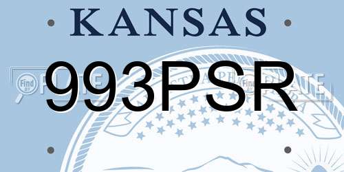 993PSR Kansas License Plate