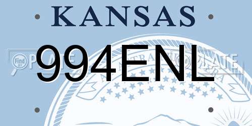 994ENL Kansas License Plate