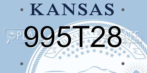 995T28 Kansas License Plate