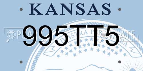 995TT5 Kansas License Plate