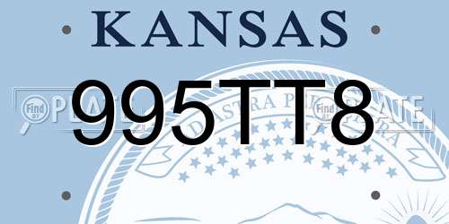 995TT8 Kansas License Plate