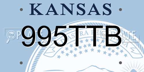 995TTB Kansas License Plate