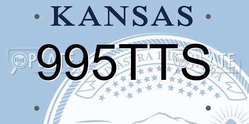 995TTS Kansas License Plate
