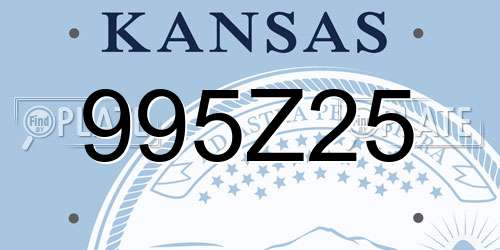 995Z25 Kansas License Plate
