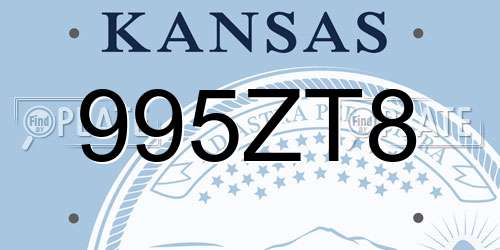 995ZT8 Kansas License Plate
