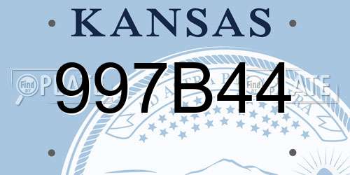 997B44 Kansas License Plate