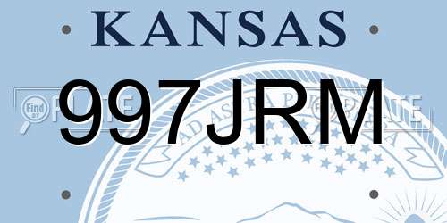 997JRM Kansas License Plate