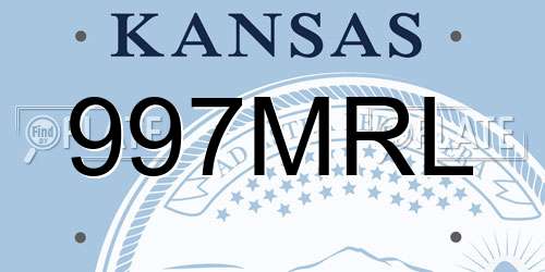 997MRL Kansas License Plate