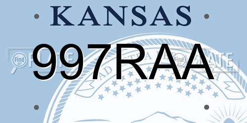 997RAA Kansas License Plate