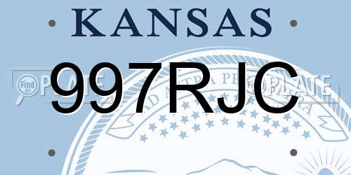 997RJC Kansas License Plate