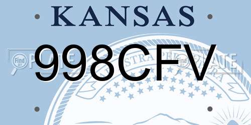 998CFV Kansas License Plate