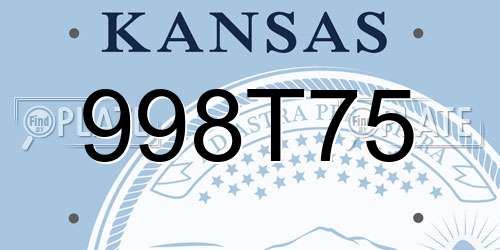 998T75 Kansas License Plate