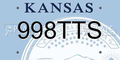 998TTS Kansas License Plate