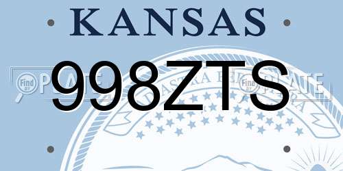 998ZTS Kansas License Plate