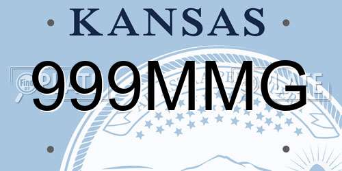 999MMG Kansas License Plate