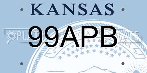 99APB Kansas License Plate