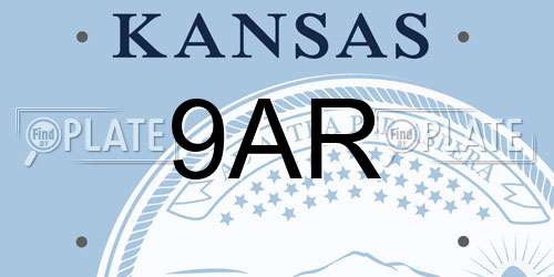 9AR Kansas License Plate