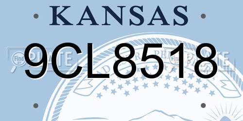 9CL8518 Kansas License Plate