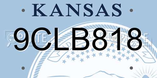 9CLB818 Kansas License Plate