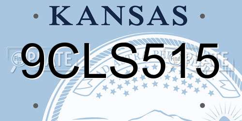 9CLS515 Kansas License Plate