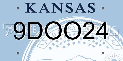 9DOO24 Kansas License Plate