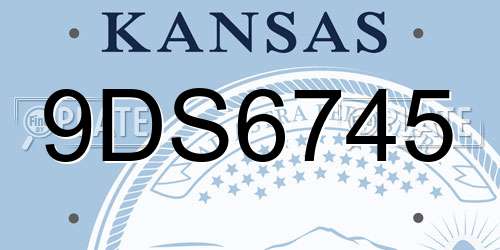 9DS6745 Kansas License Plate