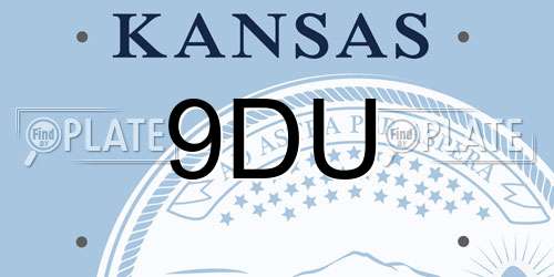 9DU Kansas License Plate